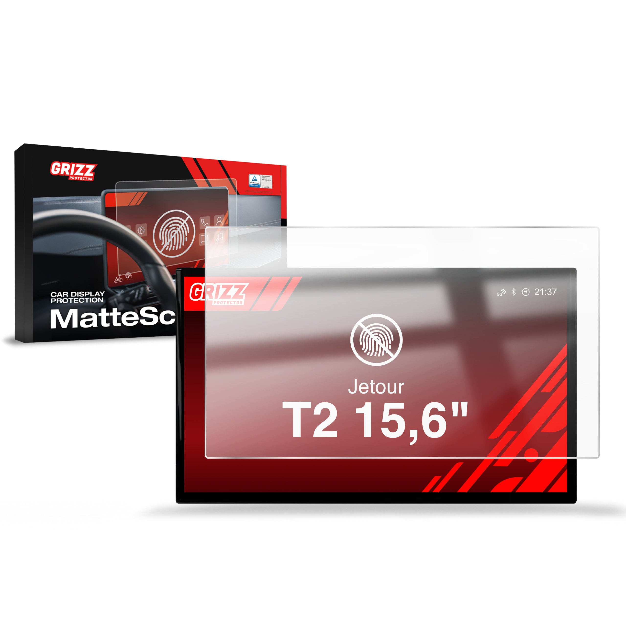 Matte Autodisplayfolie für Jetour T2 15,6" (2025-2026), Grizz Protector