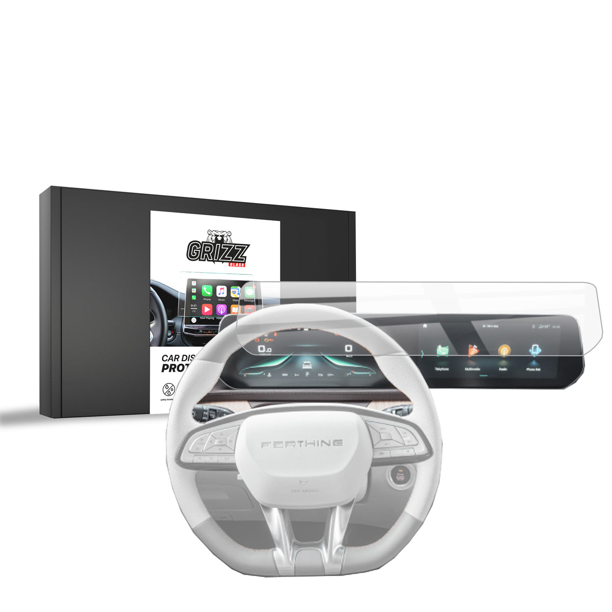 Keramische Autodisplayfolie für Forthing U-Tour 10,25" (2024), Grizz Protector