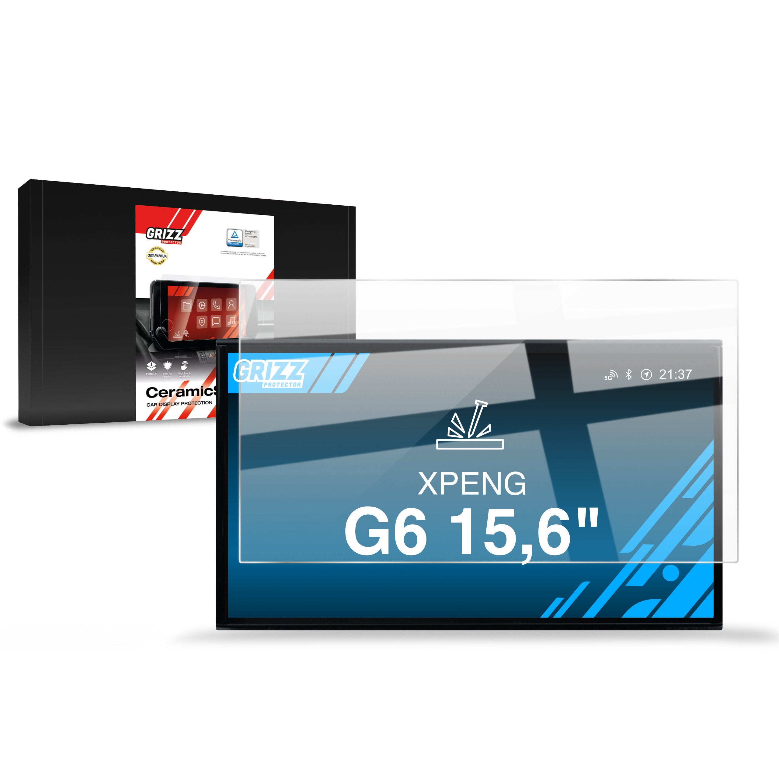 Keramische Autodisplayfolie für XPENG G6 15,6" (2025-2026), Grizz Protector