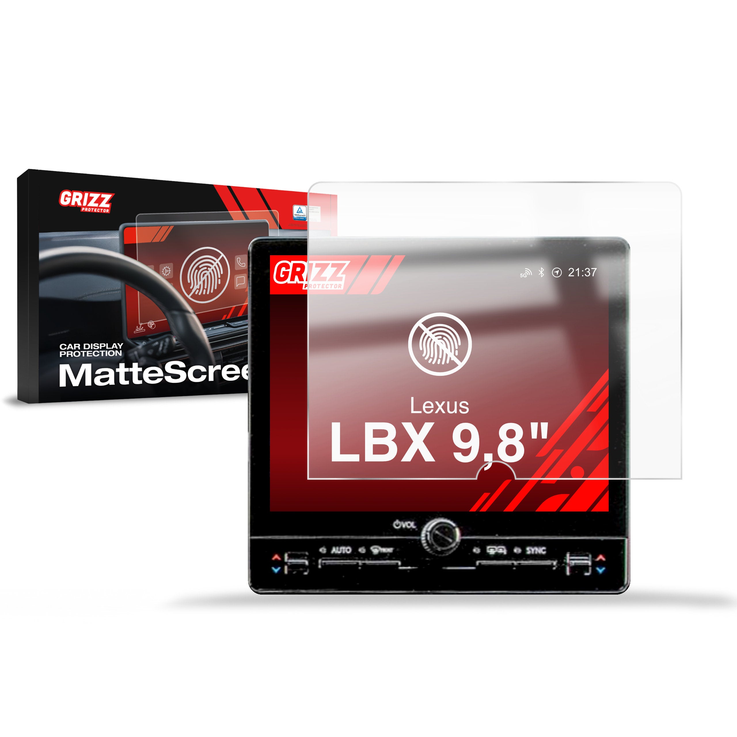 Matte Autodisplayfolie für Lexus LBX 9,8" (2023-2026), Grizz Protector