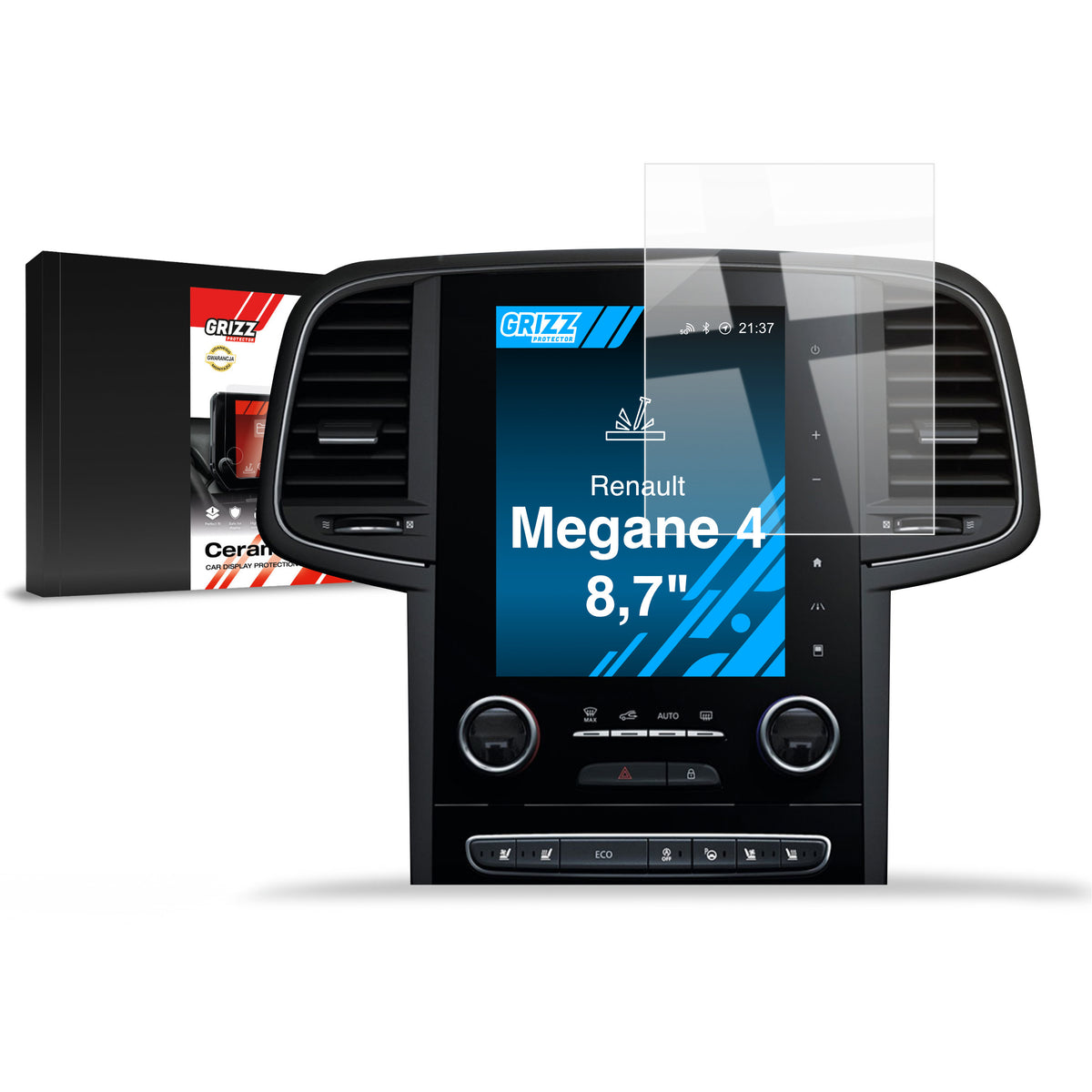 Keramische Autodisplayfolie für Renault Megane 4 8,7" (2016-2019), Grizz Protector
