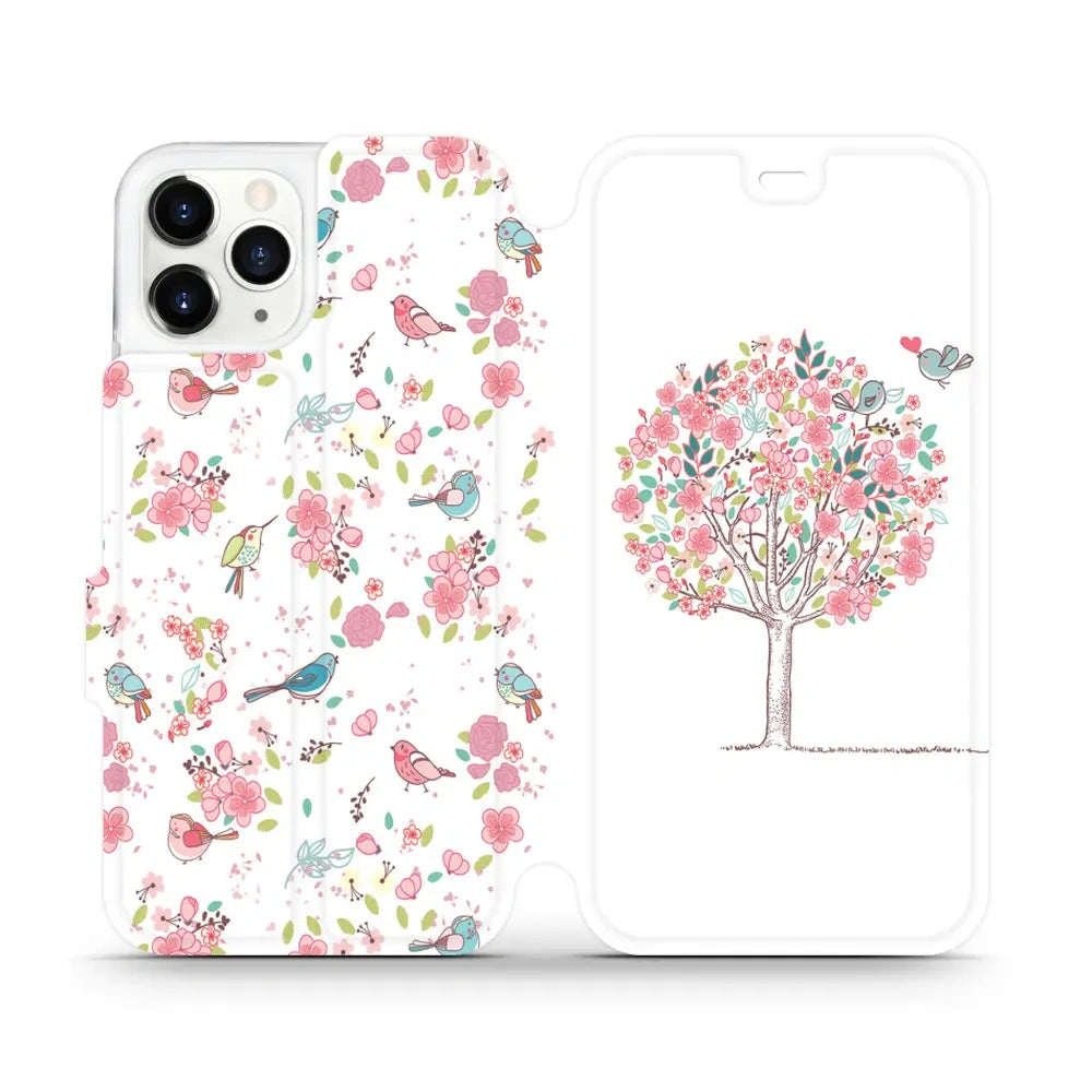 Handyhülle mit klappe für iPhone 11 Pro, Mobiwear Book, Rosa Hain