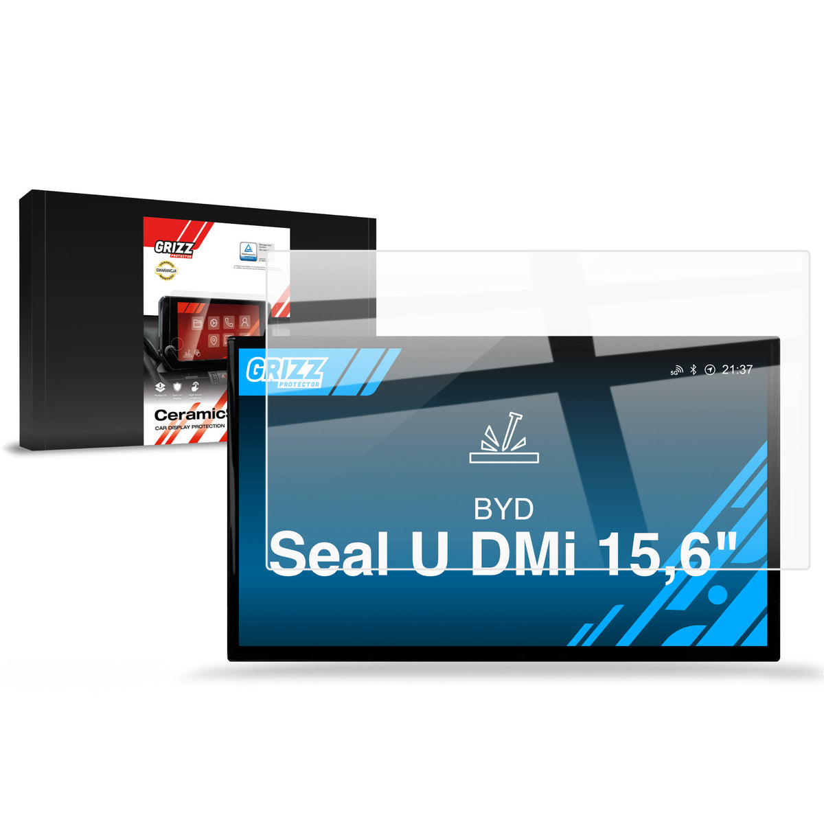 Keramische Autodisplayfolie für BYD SEAL U DMi 15,6" (2024-2026), Grizz Protector