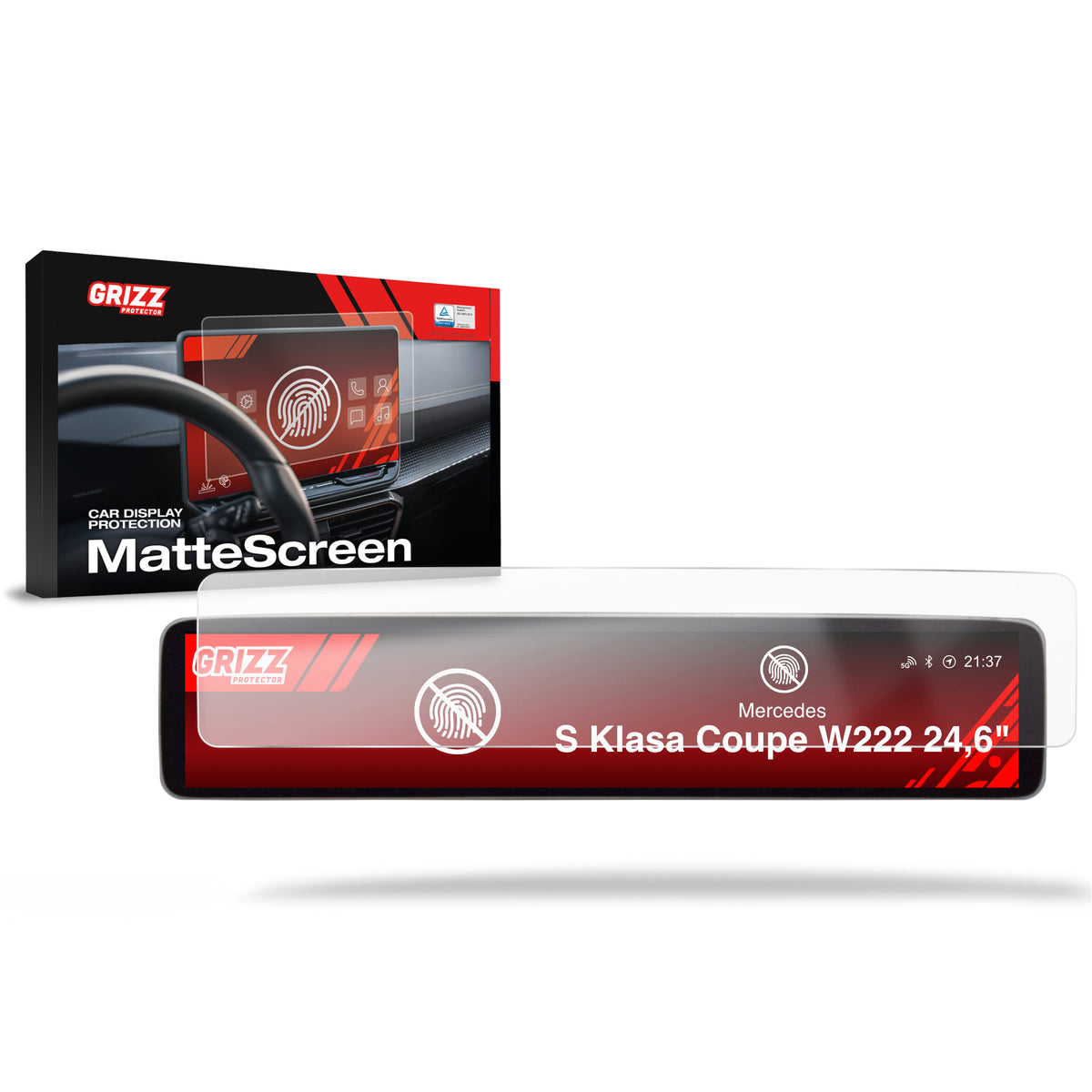 Matte Autodisplayfolie für Mercedes S Klasse Coupe W222 (2017-2020), Grizz Protector