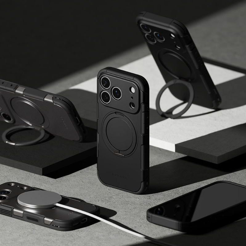 Handyhülle mit Ständer für iPhone 18 Pro / 17 Pro, Ringke Alles MagSafe, Schwarz (9/10)