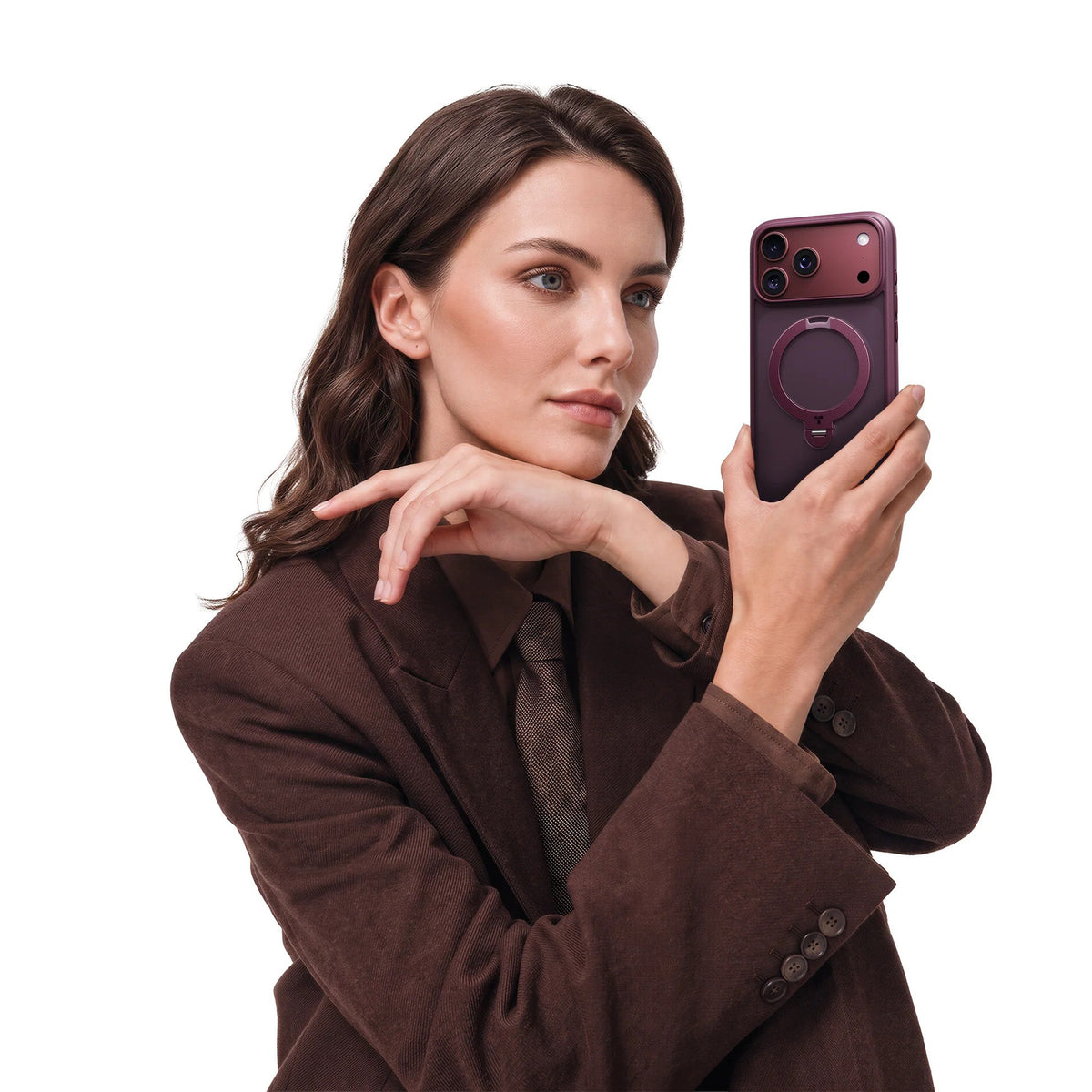 Handyhülle für iPhone 18 Pro Max / 17 Pro Max Torras Ostand Q3 Spin, Violett (9/9)