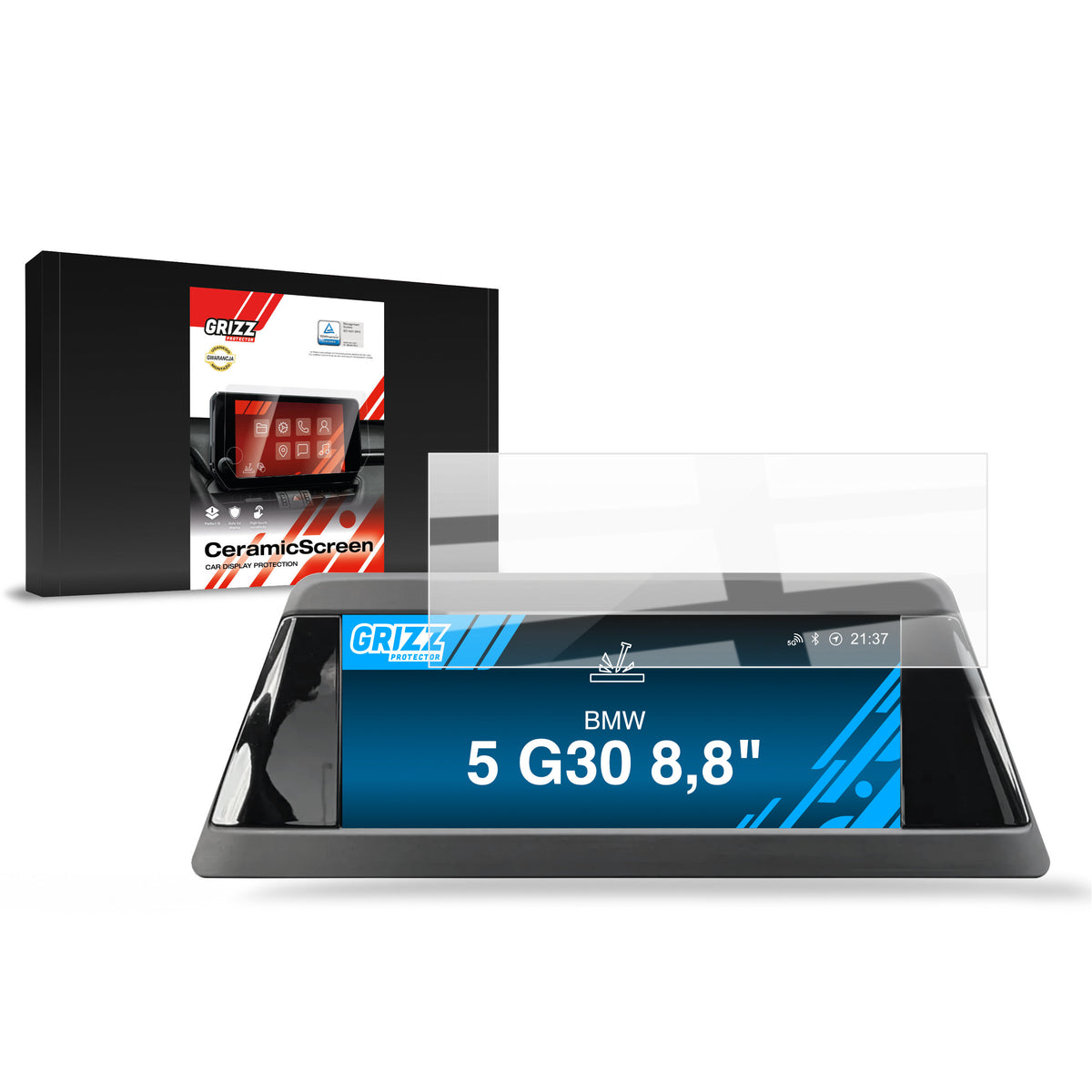Keramische Autodisplayfolie für BMW 5 G30 8,8" (2017-2020), Grizz Protector