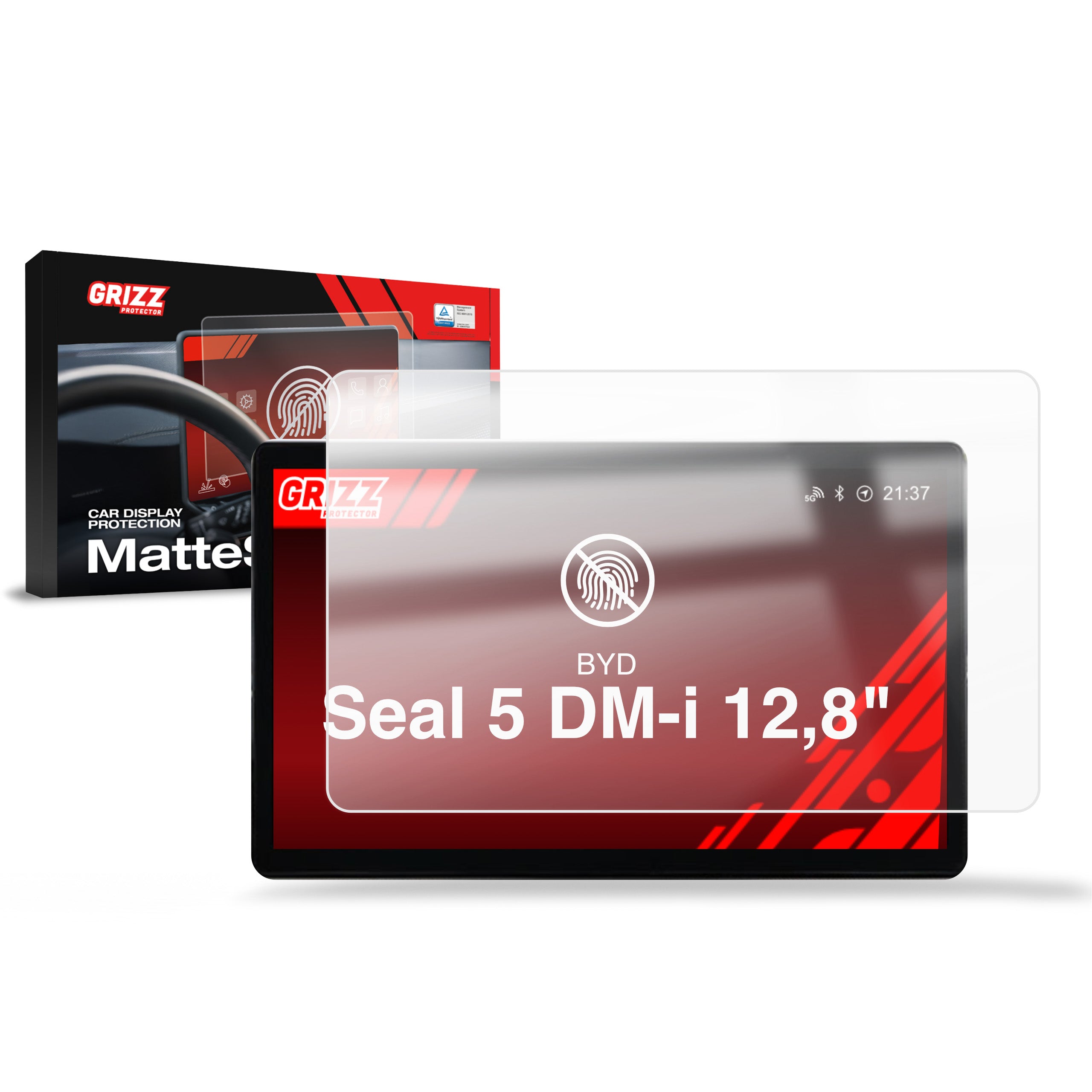 Matte Autodisplayfolie für BYD Seal 5 DM-i 12,8" (2025-2026), Grizz Protector
