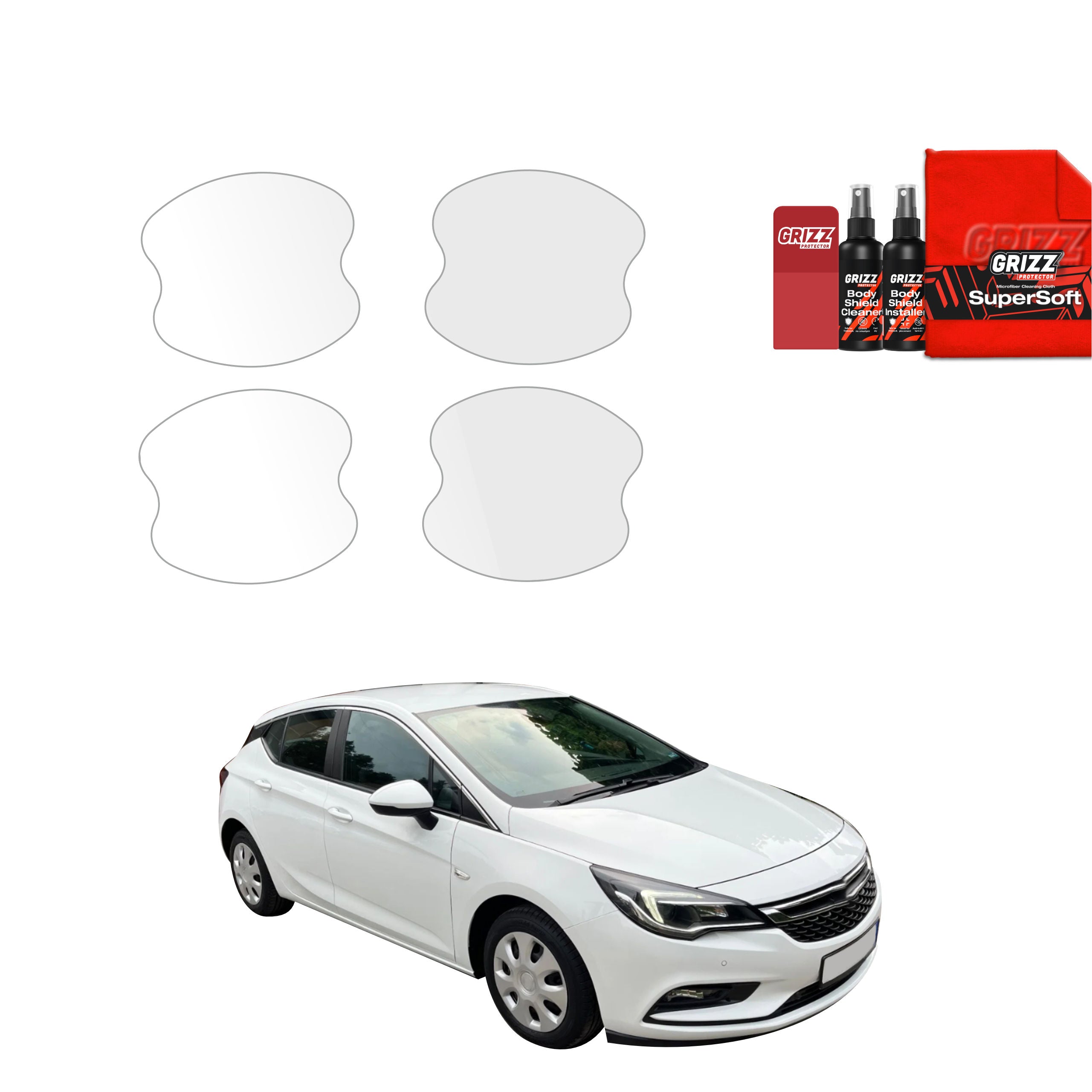 4in1 Schutzfolie Grizz Protector für Türgriffmulden - Opel Astra K Facelift (2019-2022)