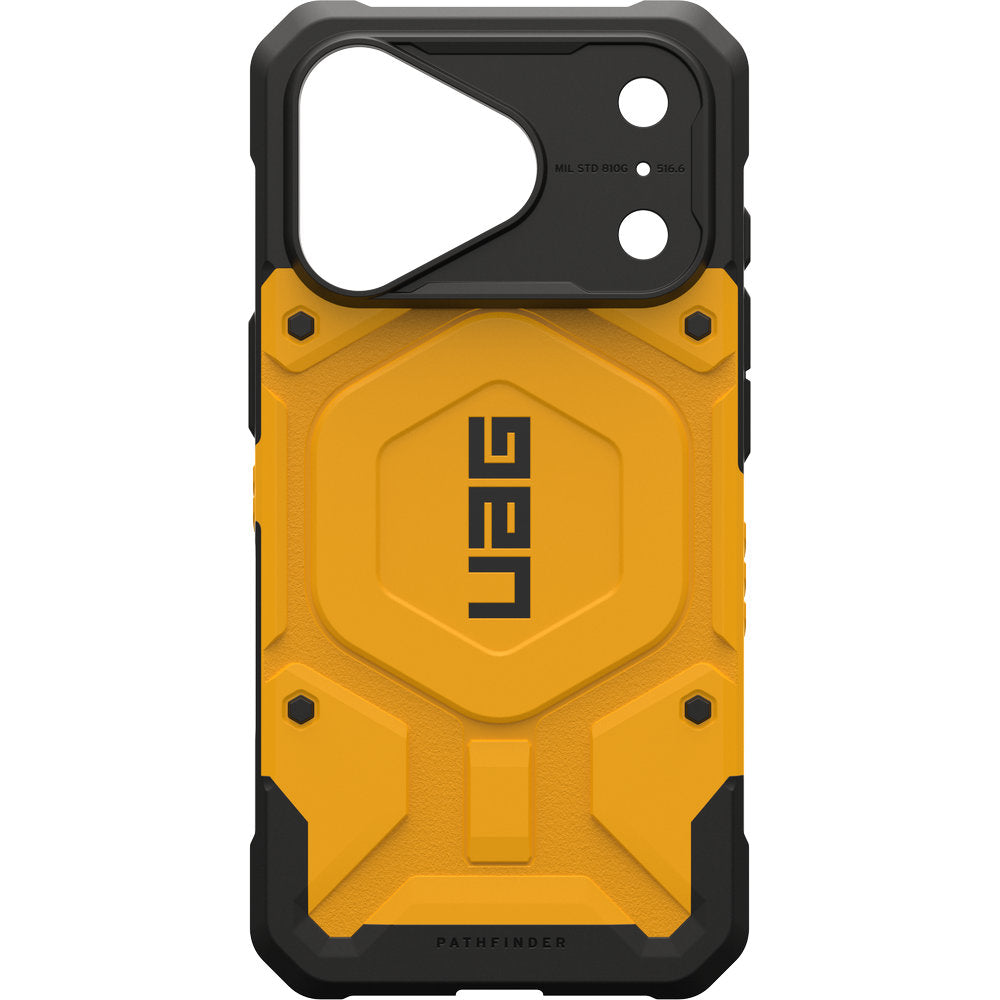 Handyhülle für iPhone 18 Pro / 17 Pro, UAG Pathfinder mit MagSafe, Gelb mit Schwarzen Elementen
