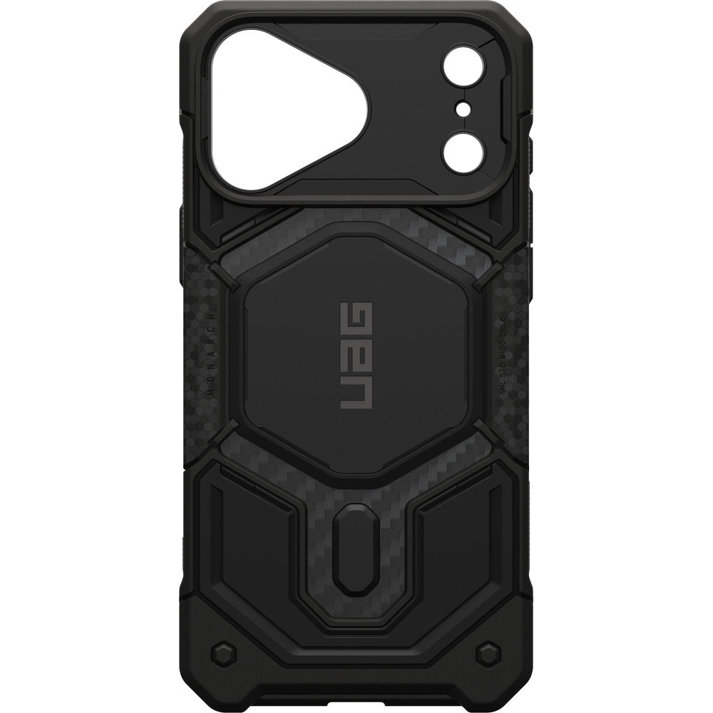 Gepanzerte Handyhülle für iPhone 18 Pro Max / 17 Pro Max, UAG Monarch Pro Carbon Mag mit MagSafe, Schwarz