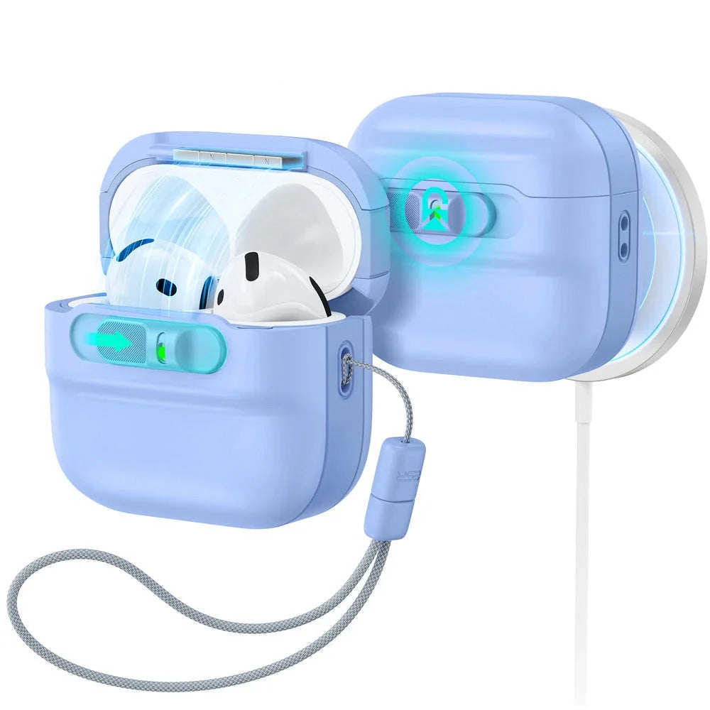Schutzhülle für Apple AirPods 4, Apple AirPods 5, ESR FlickLock Magnetic Case mit MagSafe, Blau (1/10)