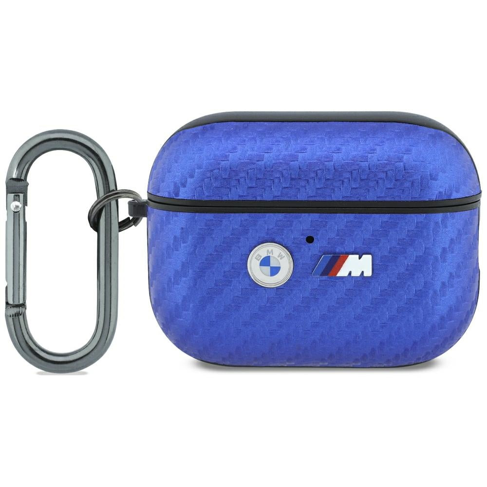 Hülle für Apple AirPods Pro 3, BMW M Carbon Metal Logo, Blau Karbon (1/4)