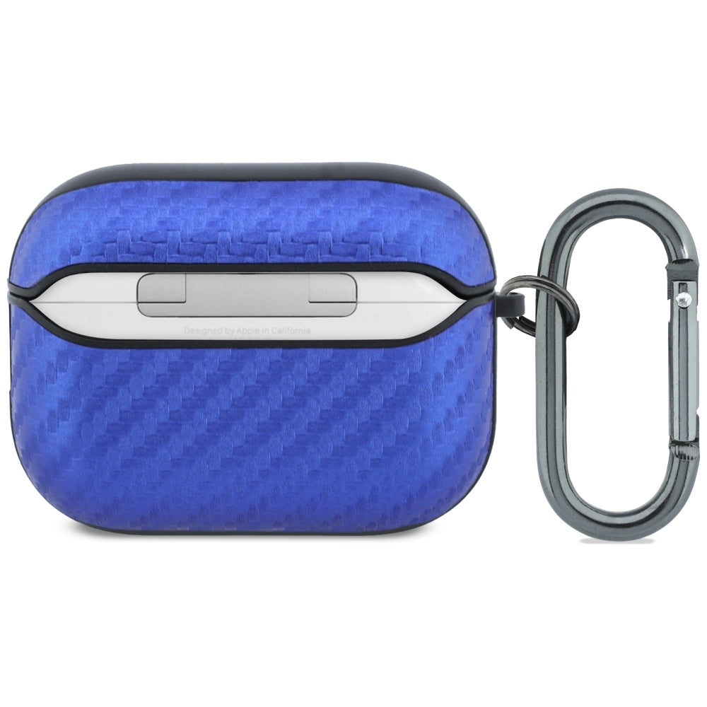 Hülle für Apple AirPods Pro 3, BMW M Carbon Metal Logo, Blau Karbon (3/4)
