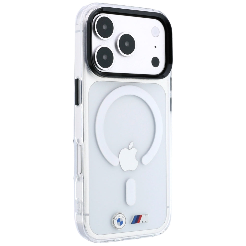 Handyhülle für iPhone 18 Pro Max / 17 Pro Max, BMW M IML Frosted Metal Logo Trims MagSafe, Transparent (5/8)