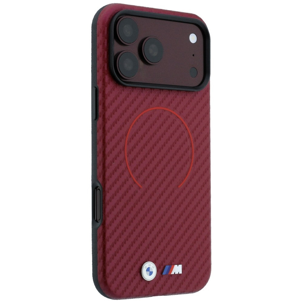 Handyhülle für iPhone 18 Pro / 17 Pro, BMW M Carbon Printed Ring mit MagSafe, Rot (4/8)