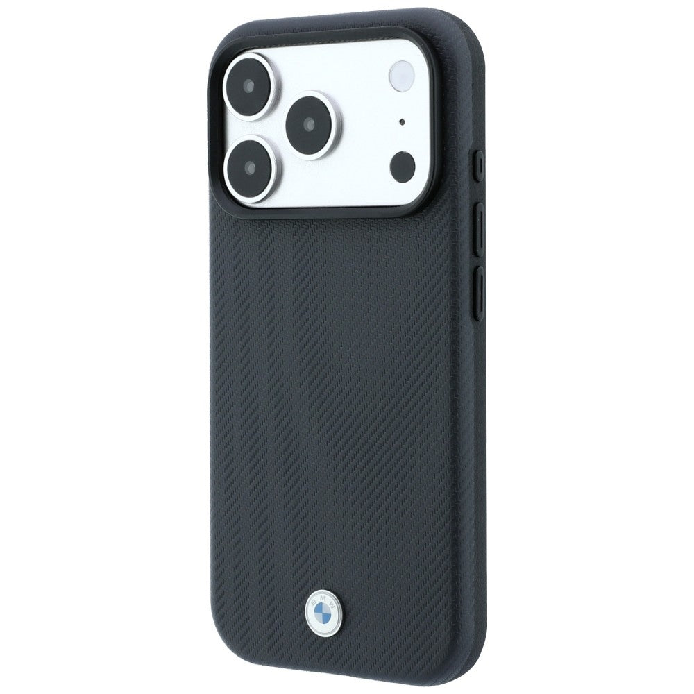 Handyhülle für iPhone 18 Pro / 17 Pro, BMW Kevlar Metal Logo mit MagSafe, Anthrazit (2/8)