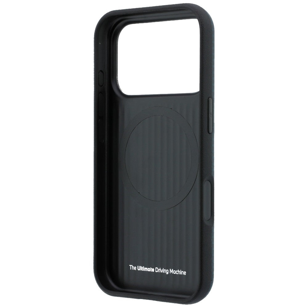 Handyhülle für iPhone 18 Pro Max / 17 Pro Max, BMW Kevlar Metal Logo mit MagSafe, Schwarz (7/8)