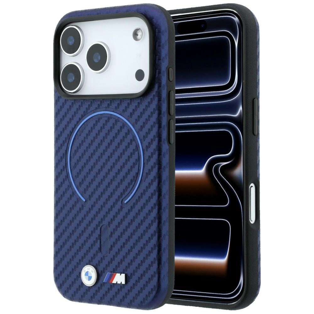 Handyhülle für iPhone 18 Pro Max / 17 Pro Max, BMW M Carbon Printed Ring mit MagSafe, Blau (1/8)
