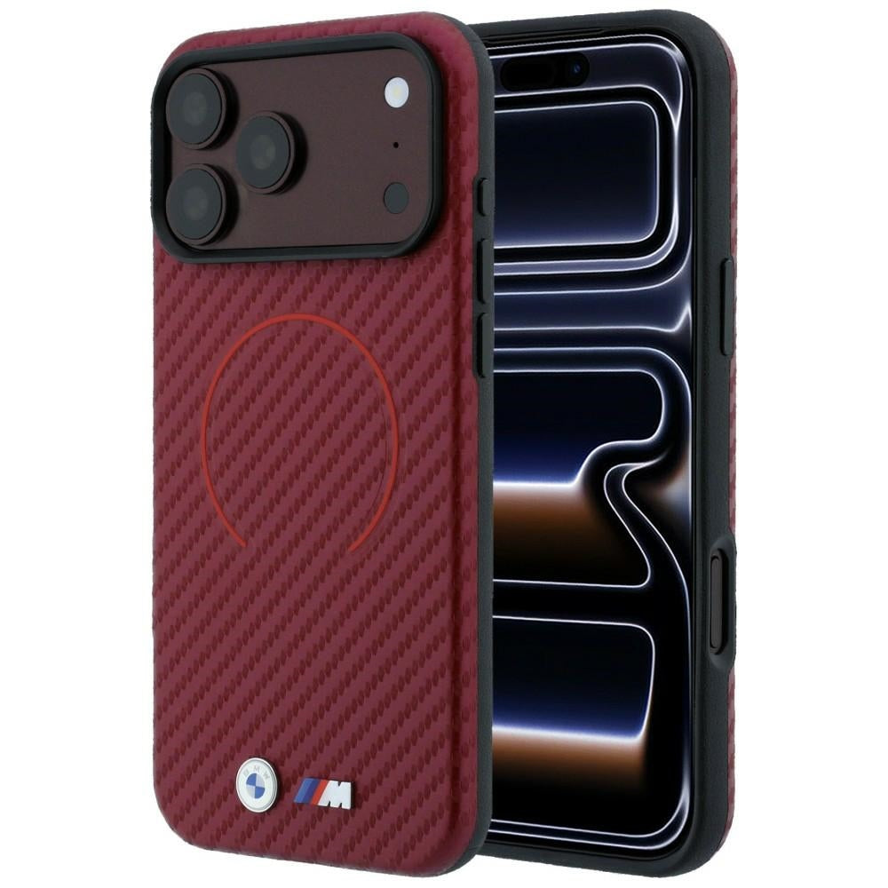 Handyhülle für iPhone 18 Pro Max / 17 Pro Max, BMW M Carbon Printed Ring mit MagSafe, Rot (1/8)