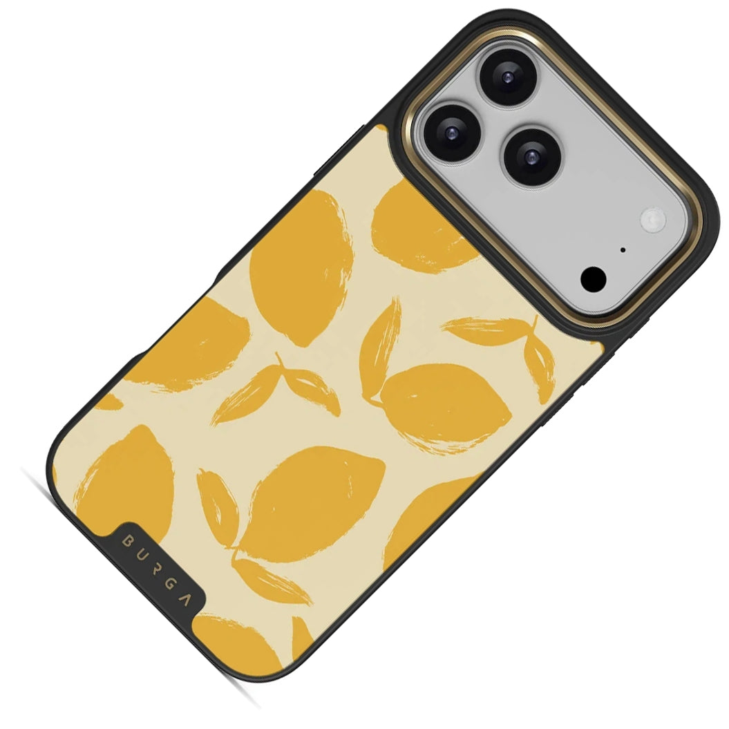Handyhülle für iPhone 18 Pro, Burga Elite Dark MagSafe, Lemon Tart Gold (2/8)