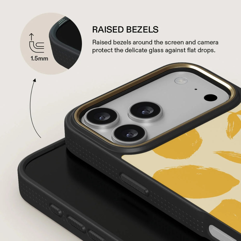 Handyhülle für iPhone 18 Pro Max, Burga Elite Dark MagSafe, Lemon Tart Gold (5/8)