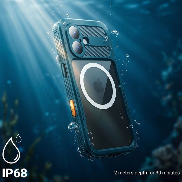Handyhülle Wasserdicht für iPhone 17 Pro für MagSafe, Crong Seal Cover, Schwarz (2/10)