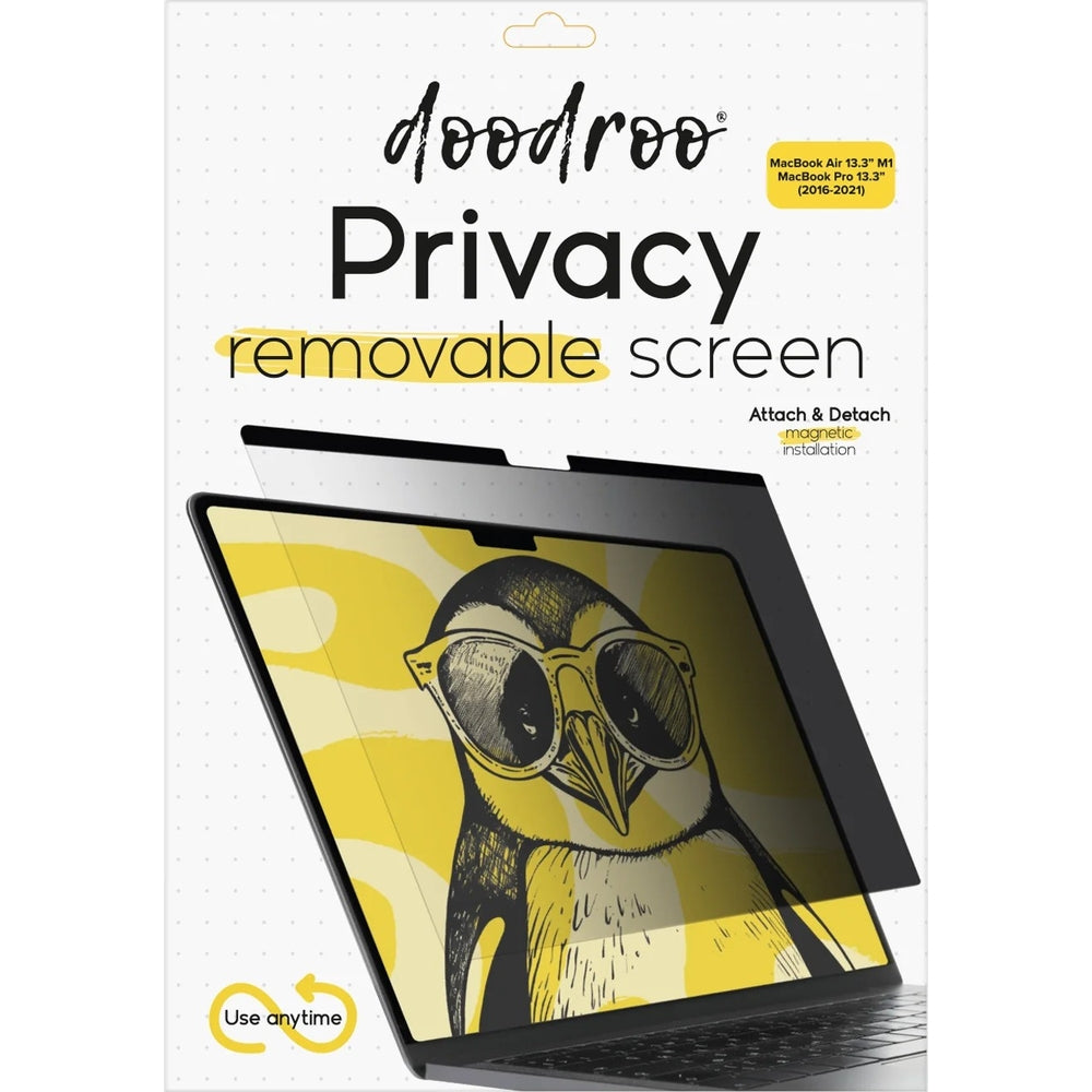 Magnetische Privatsphärenfolie für MacBook Pro 13" M1 / Air 13" M1 2020, Doodroo Privacy Removable Screen (1/6)