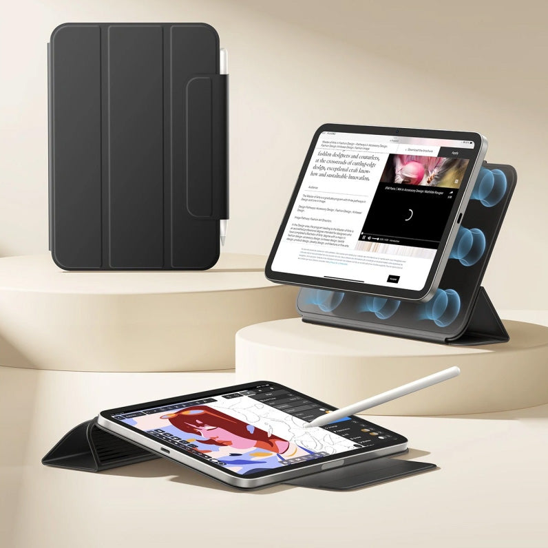 Schutzhülle für Apple iPad Mini 8 2026, ESR Rebound Magnetic Case, Schwarz (3/8)