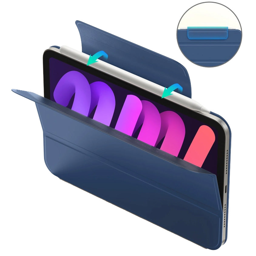 Schutzhülle für Apple iPad Mini 8 2026, ESR Rebound Magnetic Case, Dunkelblau (2/7)