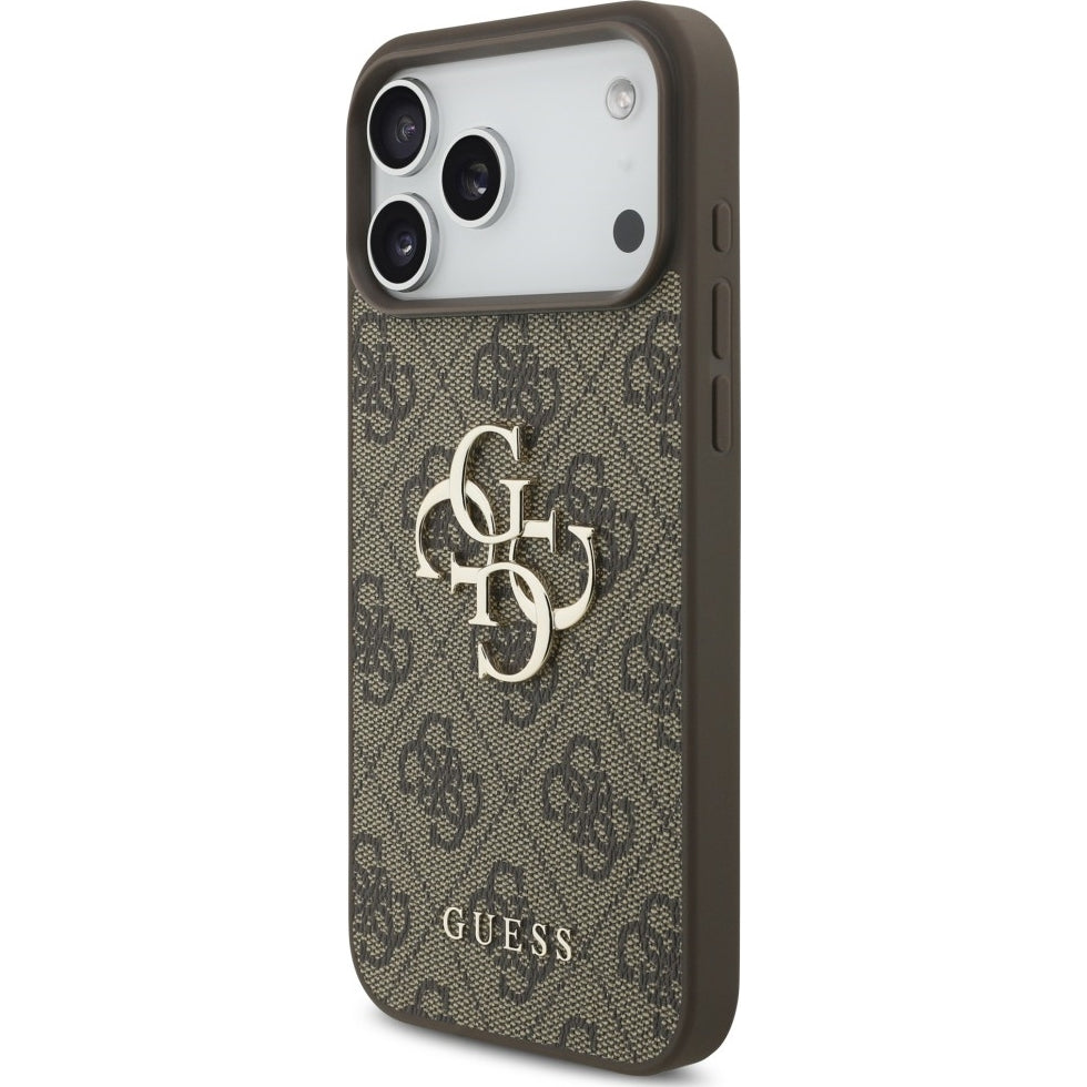 Handyhülle Guess Hardcase 4G Big Metal Logo für iPhone 18 Pro / 17 Pro, Braun
