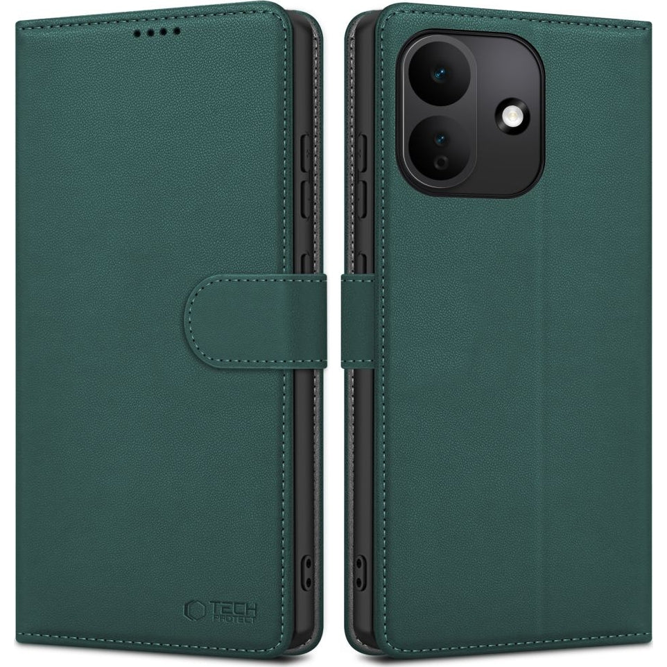 Handyhülle mit Klappe für Xiaomi Redmi Note 17 Pro 5G, Tech-Protect Wallet, Grün (1/7)