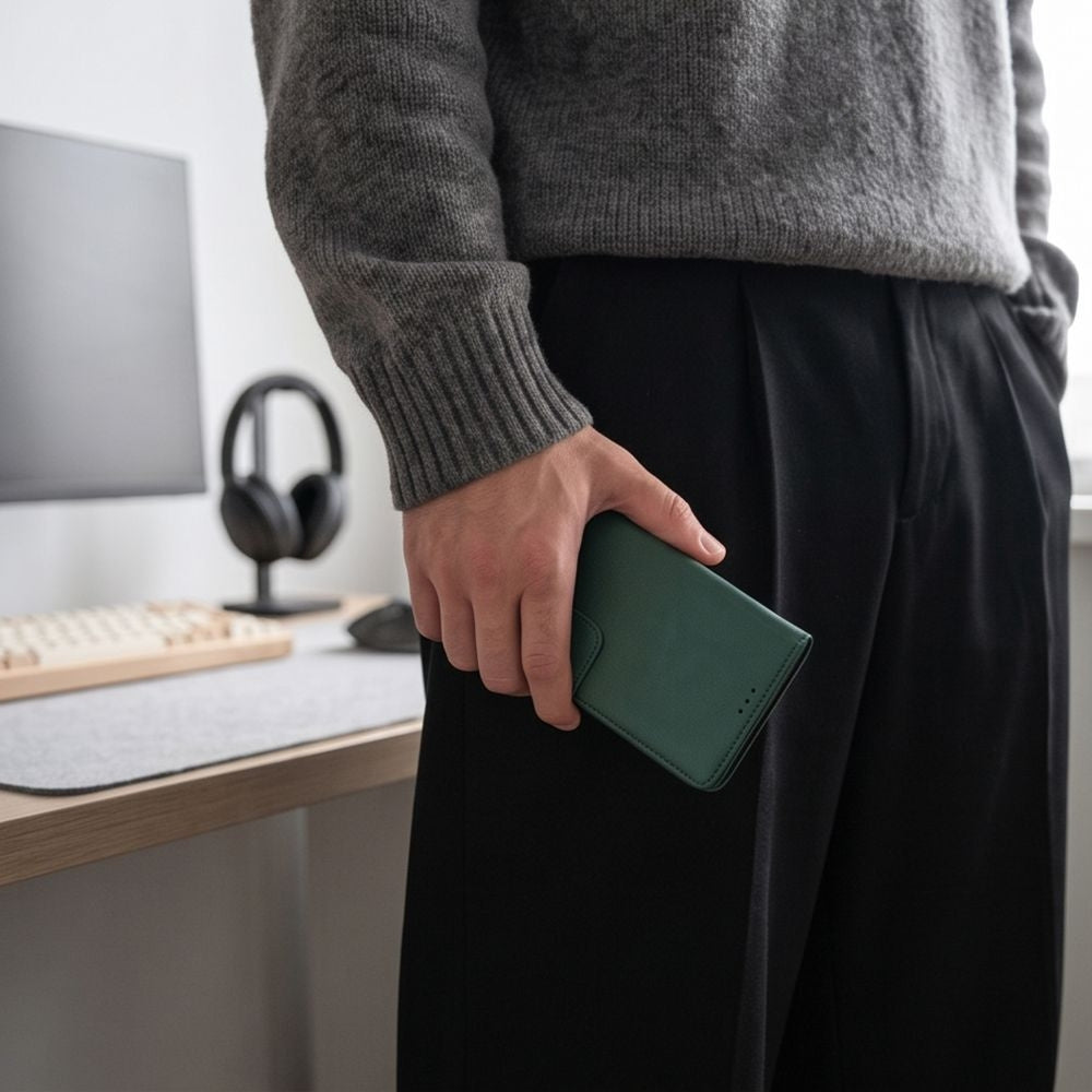 Handyhülle mit Klappe für Xiaomi Redmi Note 17 Pro 5G, Tech-Protect Wallet, Grün (6/7)