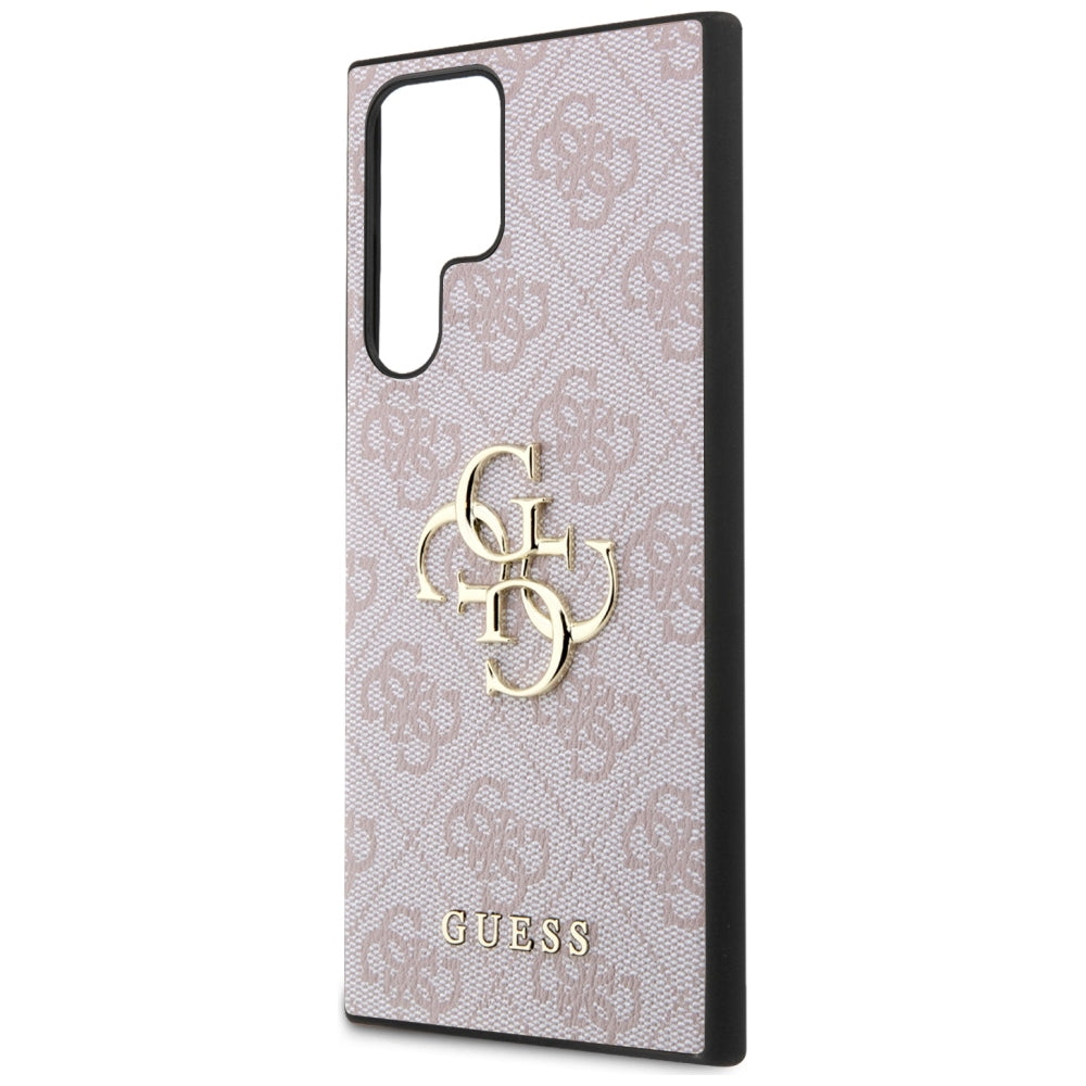 Schutzhülle für Galaxy S24 Ultra, Guess 4G Big Metal Logo, Rosa