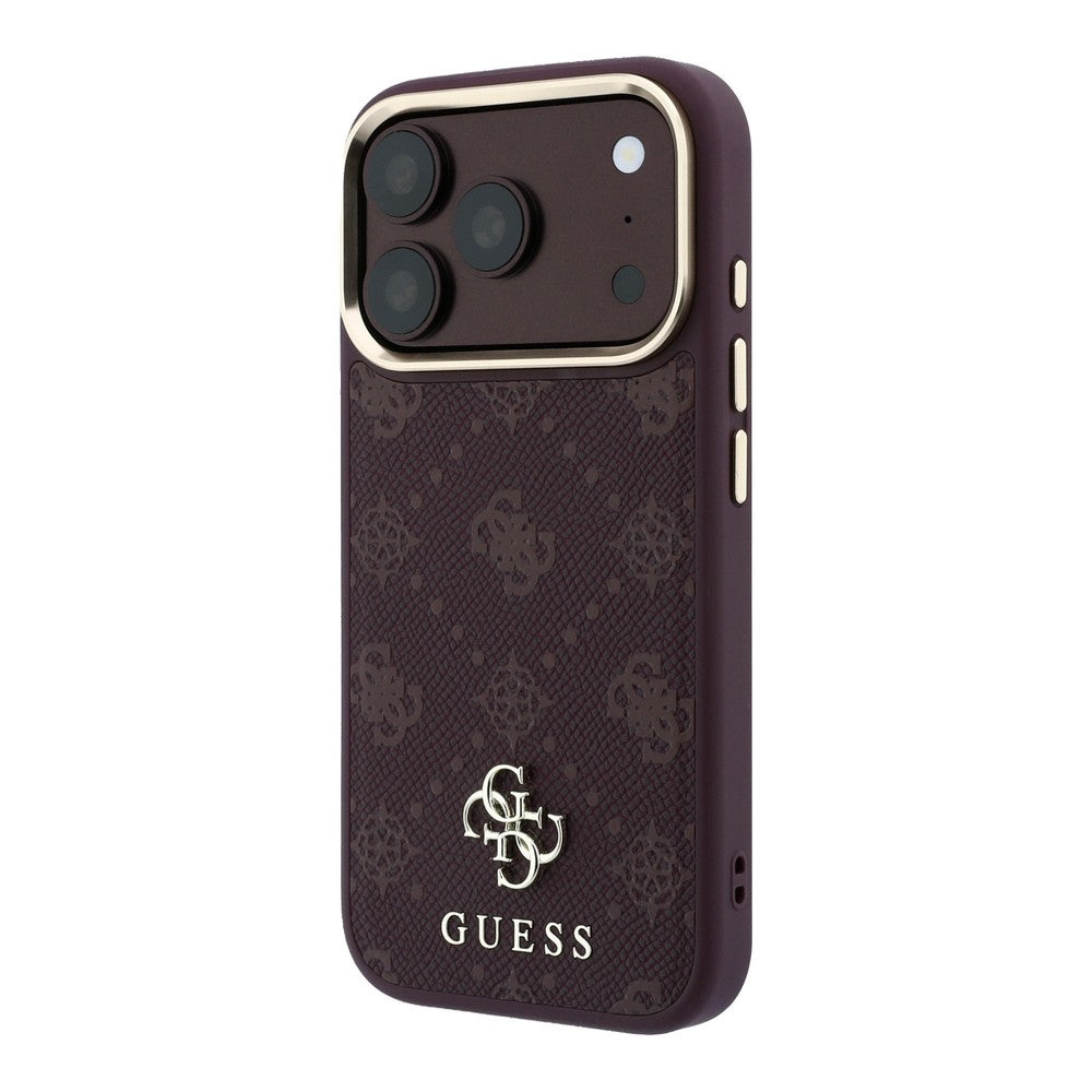 Guess Handyhülle Peony 4G Small Logo für iPhone 18 Pro Max / 17 Pro Max, Burgundy (2/7)