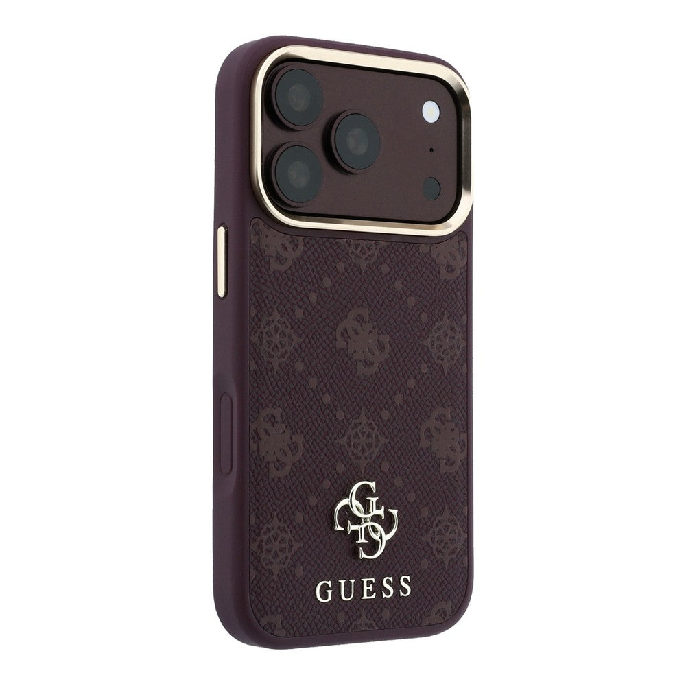 Guess Handyhülle Peony 4G Small Logo für iPhone 18 Pro Max / 17 Pro Max, Burgundy (3/7)