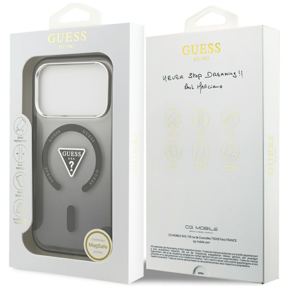 Guess Handyhülle IML Gradient Triangle Logo für iPhone 18 Pro Max / 17 Pro Max, Schwarz (8/8)