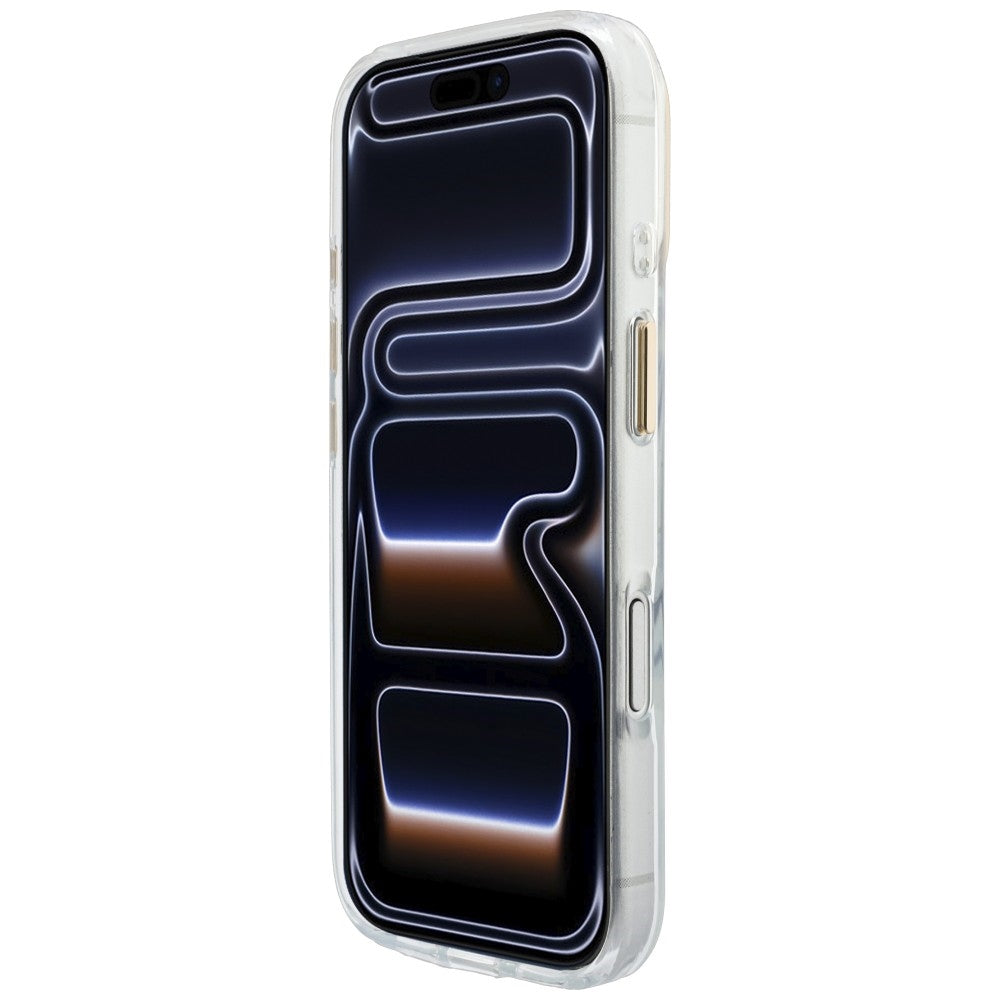 Guess Handyhülle IML Script Metal für iPhone 18 Pro / 17 Pro, Transparent (5/8)