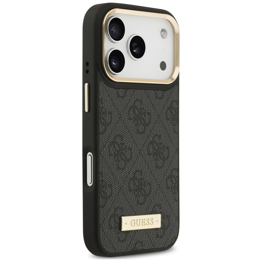 Guess Handyhülle 4G Logo Plate für iPhone 18 Pro Max / 17 Pro Max, Schwarz (4/8)