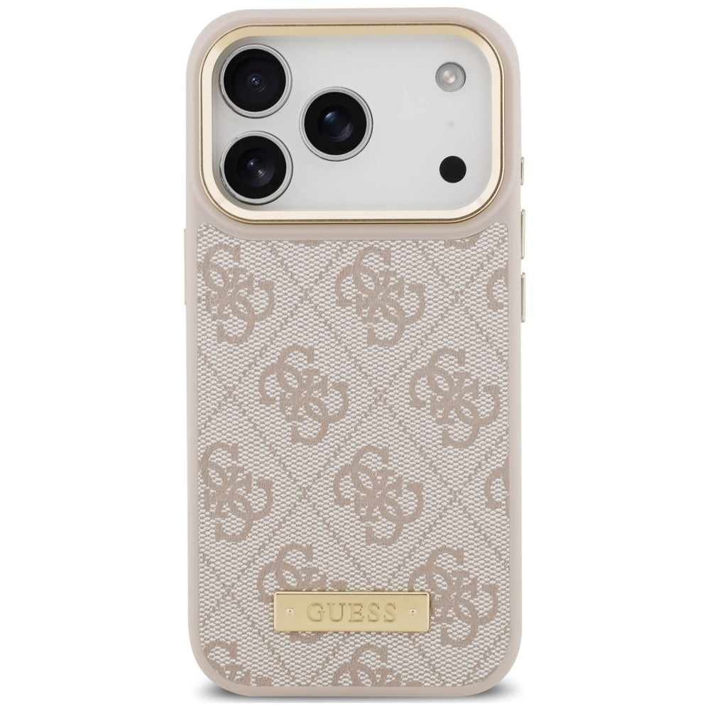 Guess Handyhülle 4G Logo Plate für iPhone 18 Pro Max / 17 Pro Max, Rosa (3/8)
