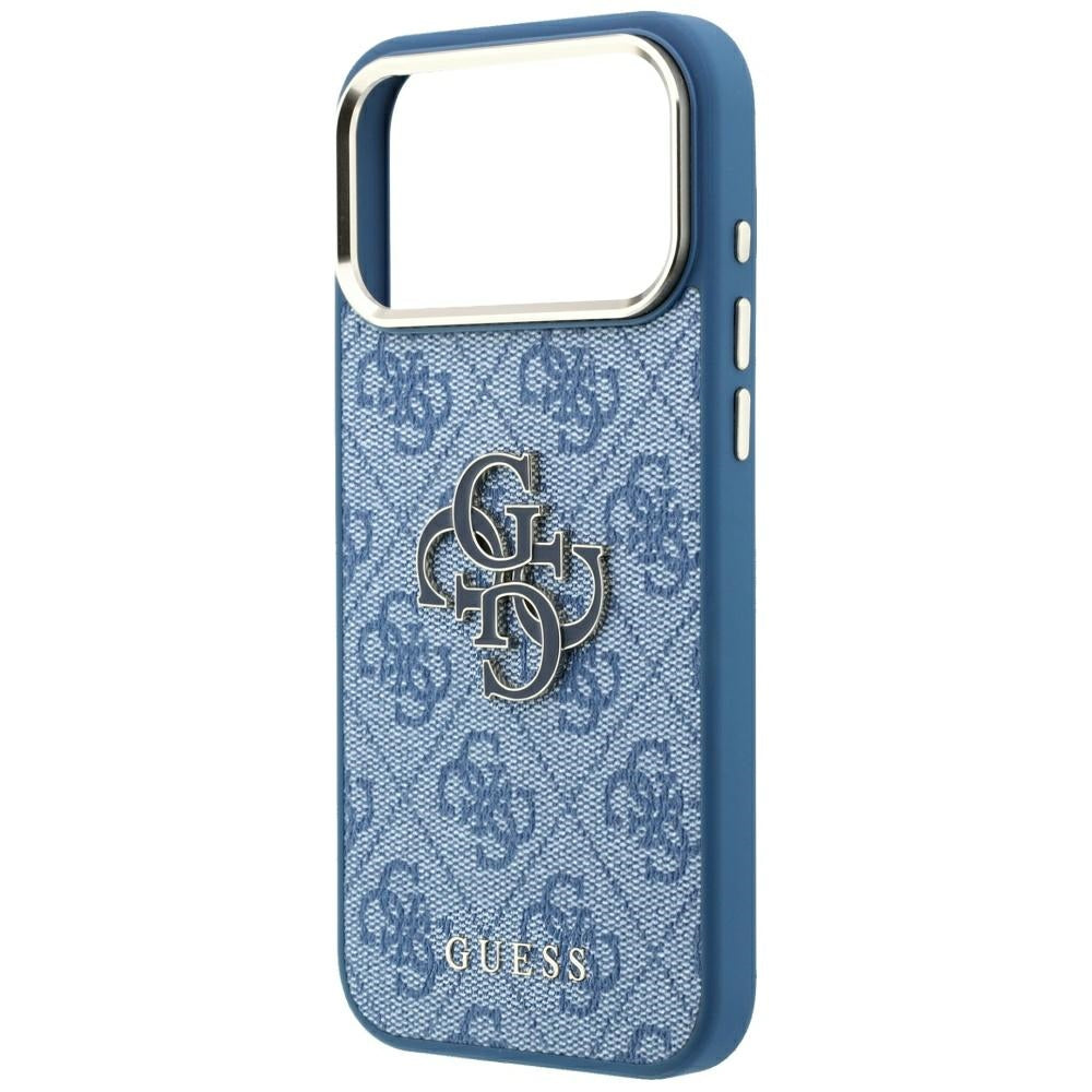 Handyhülle für iPhone 18 Pro / 17 Pro, Guess 4G Big Resin Logo, Blau