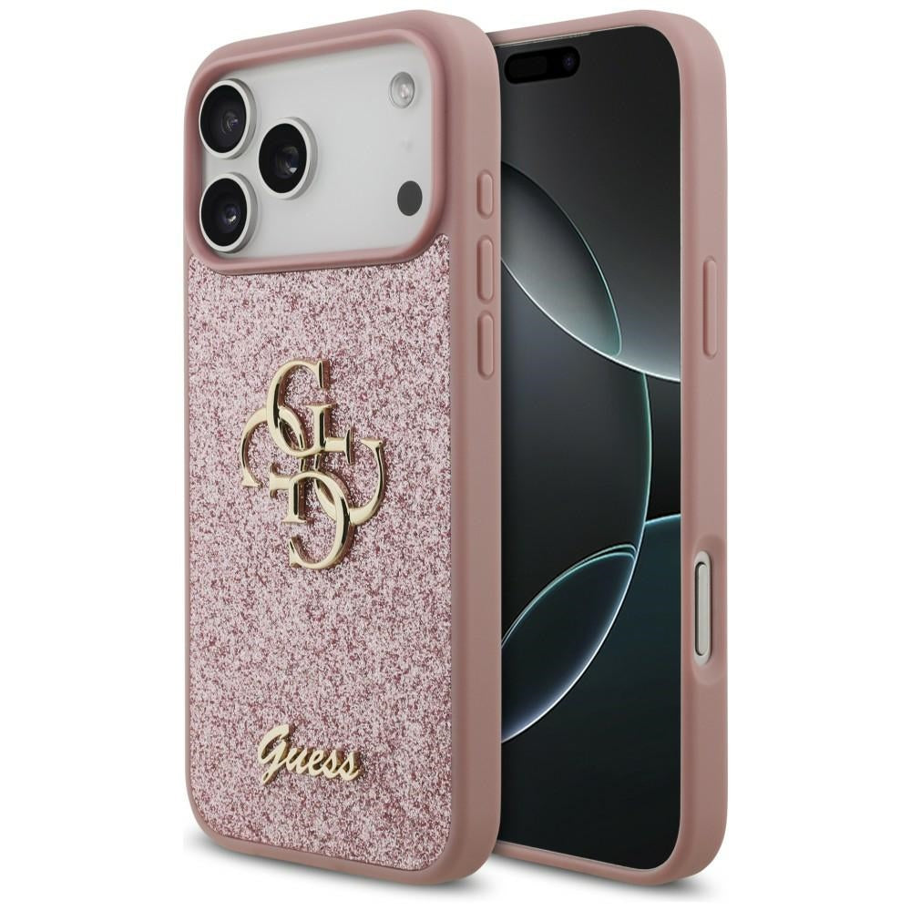 Handyhülle für iPhone 18 Pro Max / 17 Pro Max Guess Hardcase Fixed Glitter, Rosa
