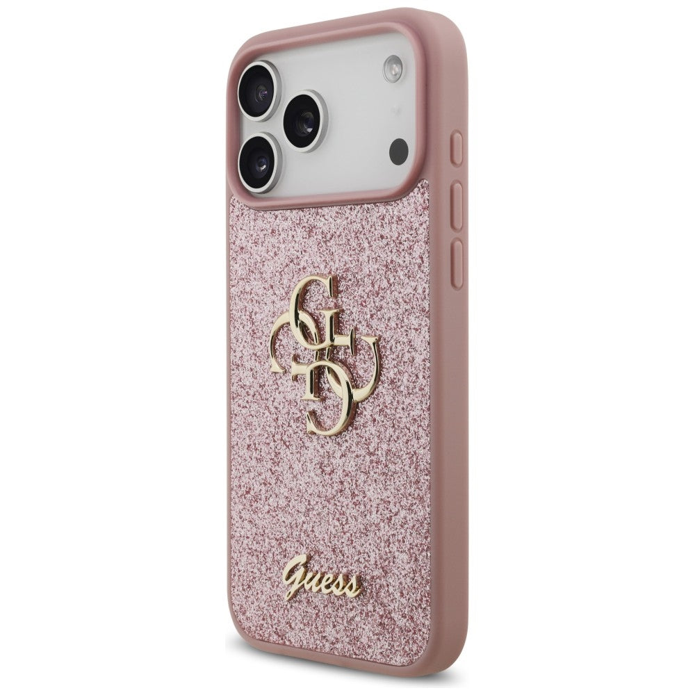 Handyhülle für iPhone 18 Pro Max / 17 Pro Max Guess Hardcase Fixed Glitter, Rosa