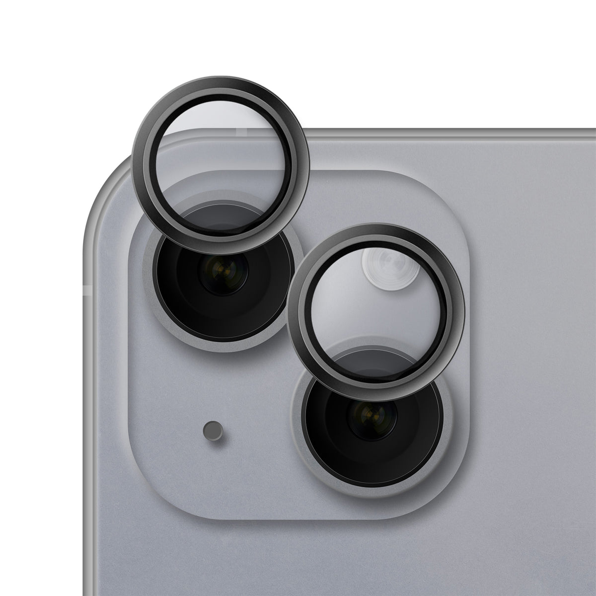 Kameraschutz für iPhone 15 / 15 Plus, Hammer Glass Lens Protector, Silber