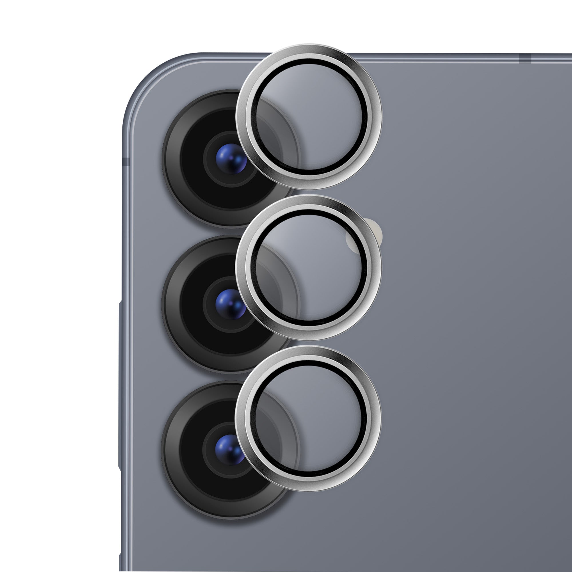 Kameraschutz für Galaxy S24 Ultra, Hammer Glass Lens Protector, Silber
