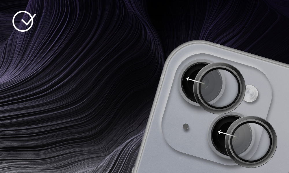 Kameraschutz für iPhone 15 / 15 Plus, Hammer Glass Lens Protector, Silber