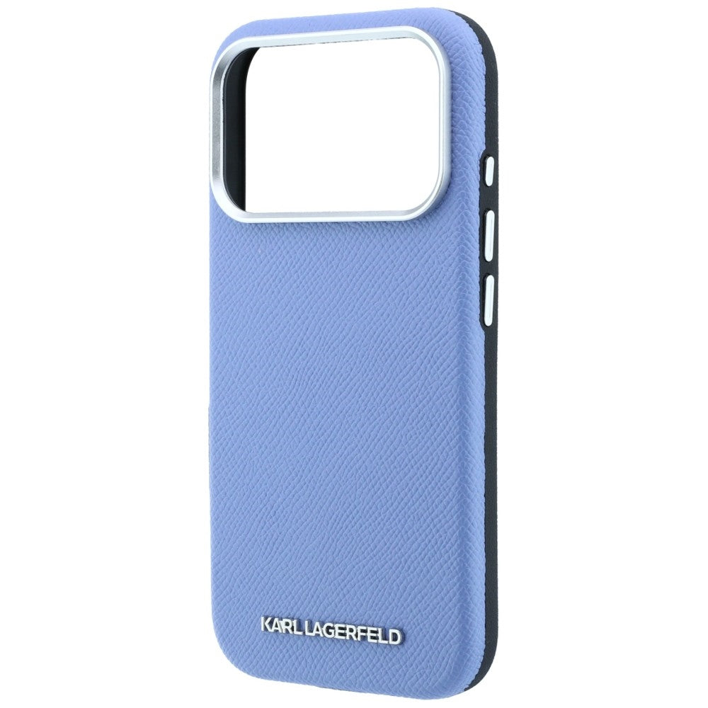 Handyhülle Karl Lagerfeld Grained Elongated Logo für iPhone 18 Pro Max / 17 Pro Max mit MagSafe, Blau