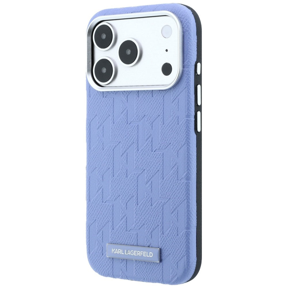 Handyhülle für iPhone 18 Pro Max / 17 Pro Max Karl Lagerfeld Grained Mono Resin Logo mit MagSafe, Blau