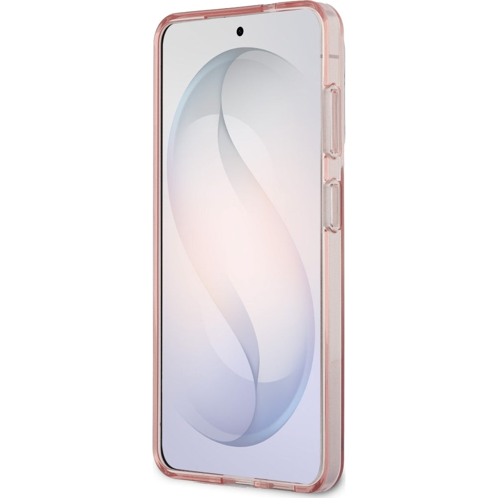 Handyhülle für Galaxy S26, Karl Lagerfeld IML Print MagSafe, Transparent pink mit Choupette