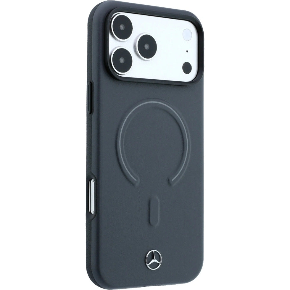 Handyhülle für iPhone 18 Pro Max / 17 Pro Max, Mercedes-Benz Leather 3D MagSafe, Anthrazit (4/8)